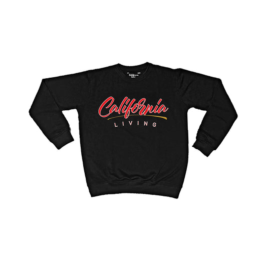 Blk & Crimson California Living Crew Neck (FREE SHIPPING)